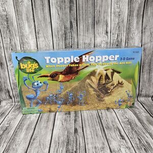 Pixar A Bugs Life Movie Topple Hopper 3D Board Game 1998 1990s Mattel USA Made
